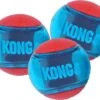 Kong Hondenspeelgoed Squeezz Action Bal Medium Rood/blauw D 6,5 Cm 3 Stuks