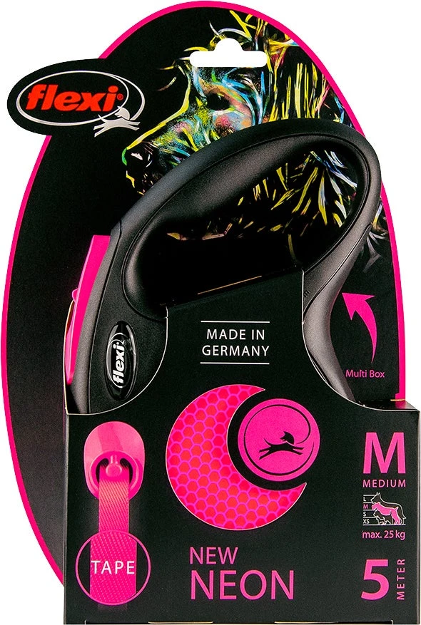 Flexi Hondenriem Rollijn New Neon Tape M Roze 5 M 2 Flexi Hondenriem Rollijn New Neon Tape M Roze 5 M - Afbeelding 2
