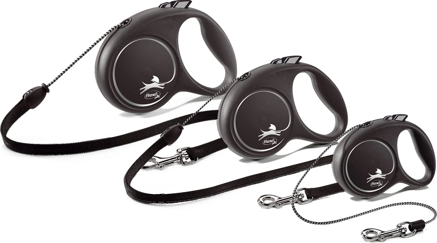 Flexi Hondenriem Rollijn Black Design Koord M Zwart 5 M 3 Flexi Hondenriem Rollijn Black Design Koord M Zwart 5 M - Afbeelding 3