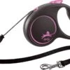 Flexi Rollijn Black Design Koord M Roze 5 M