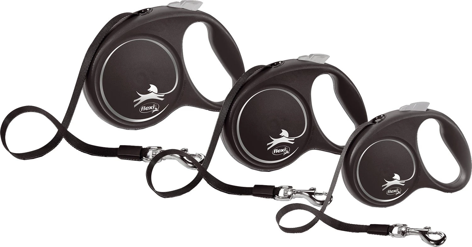 Flexi Hondenriem Rollijn Black Design Tape L Zwart 5 M 3 Flexi Hondenriem Rollijn Black Design Tape L Zwart 5 M - Afbeelding 3