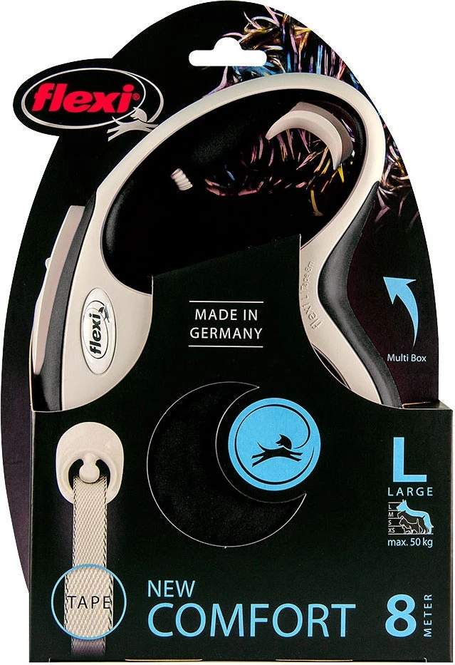 Flexi Rollijn New Comfort Tape L Zwart 8 M 2 Flexi Rollijn New Comfort Tape L Zwart 8 M - Afbeelding 2