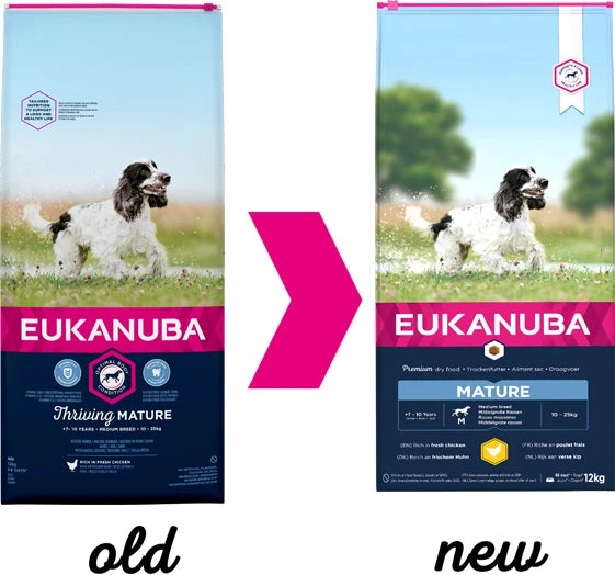 Eukanuba Hondenvoer Mature Senior Middel Kip 12 Kg 2 Eukanuba Hondenvoer Mature Senior Middel Kip 12 Kg - Afbeelding 2
