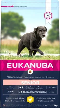 Eukanuba Hondenvoer Senior (extra) Groot Kip 3 Kg