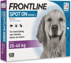 Frontline Teken- En Vlooiendruppels Spot-on Hond L 20-40 Kg 4 Stuks