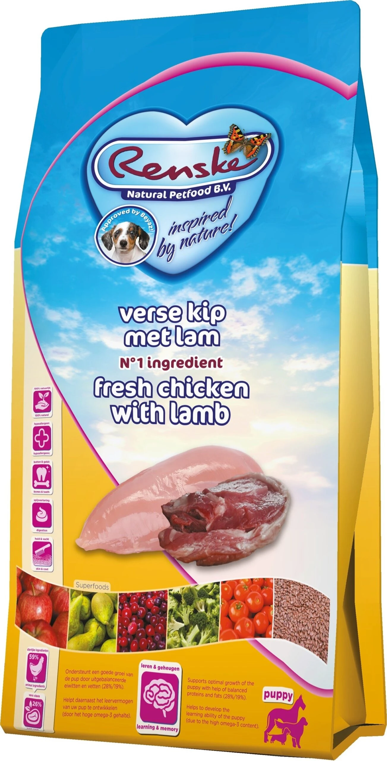 Renske Super Premium Droogvoeding Puppy Verse Kip Met Lam 2 Kg 1 Renske Super Premium Droogvoeding Puppy Verse Kip Met Lam 2 Kg