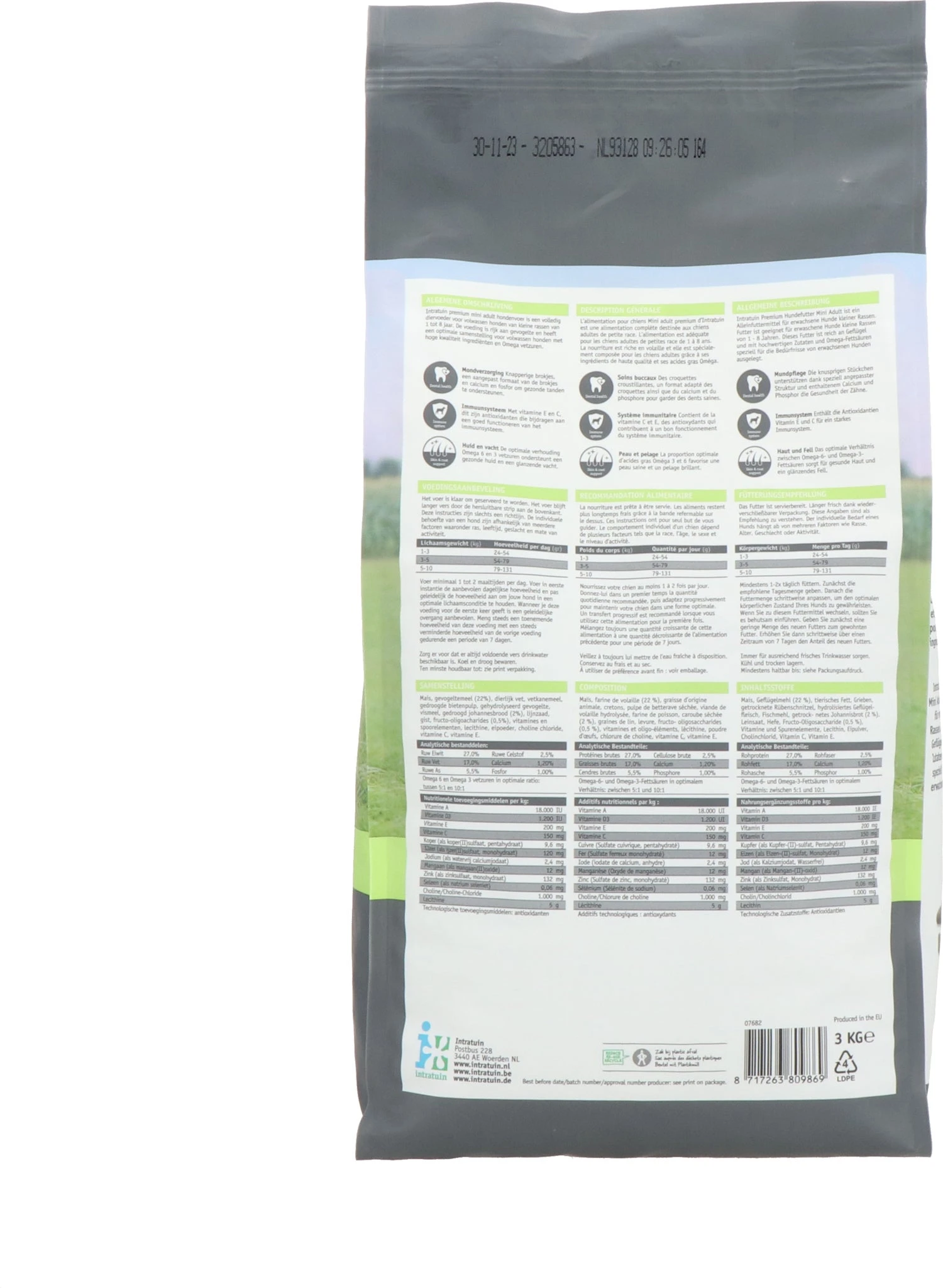 Intratuin Premium Hondenvoer Adult 3 Kg 3 Intratuin Premium Hondenvoer Adult 3 Kg - Afbeelding 3