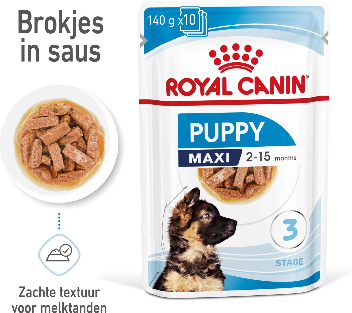 Royal Canin Hondenvoer Maxi Puppy 140 G 10 Stuks 2 Royal Canin Hondenvoer Maxi Puppy 140 G 10 Stuks - Afbeelding 2